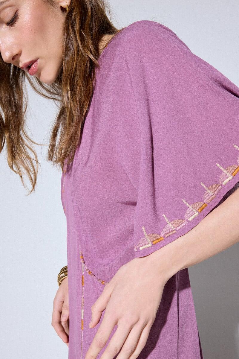 pedro del hierro Vestido manga capa bordado Devoluciones gratuitas