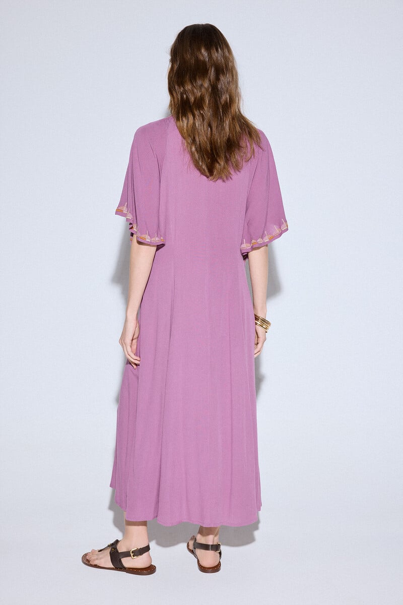 pedro del hierro Vestido manga capa bordado Devoluciones gratuitas