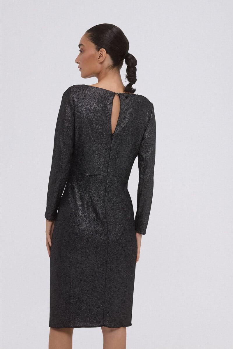 pedro del hierro Vestido plateado de punto Rebajas