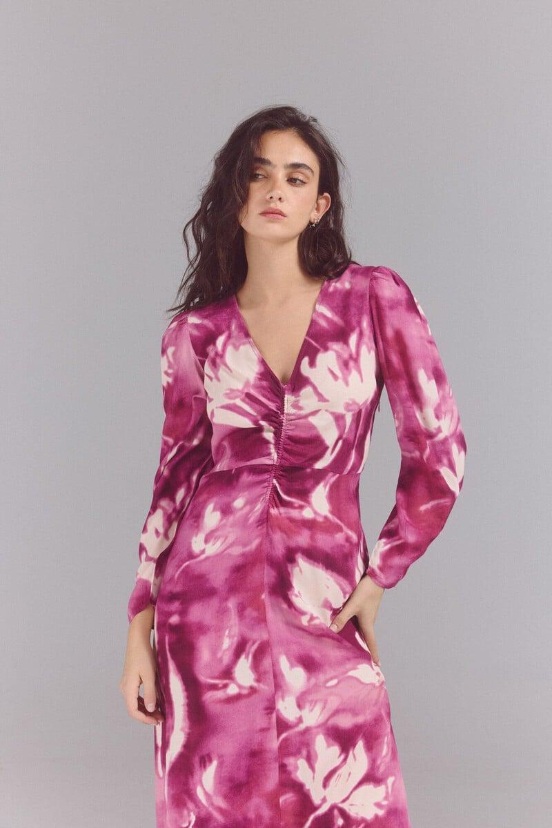 pedro del hierro Vestido estampado detalle frunce Ofertas
