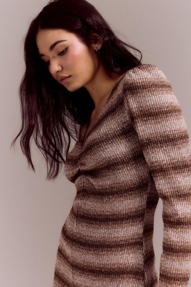 pedro del hierro Vestido punto frunce rayas Los más vendidos