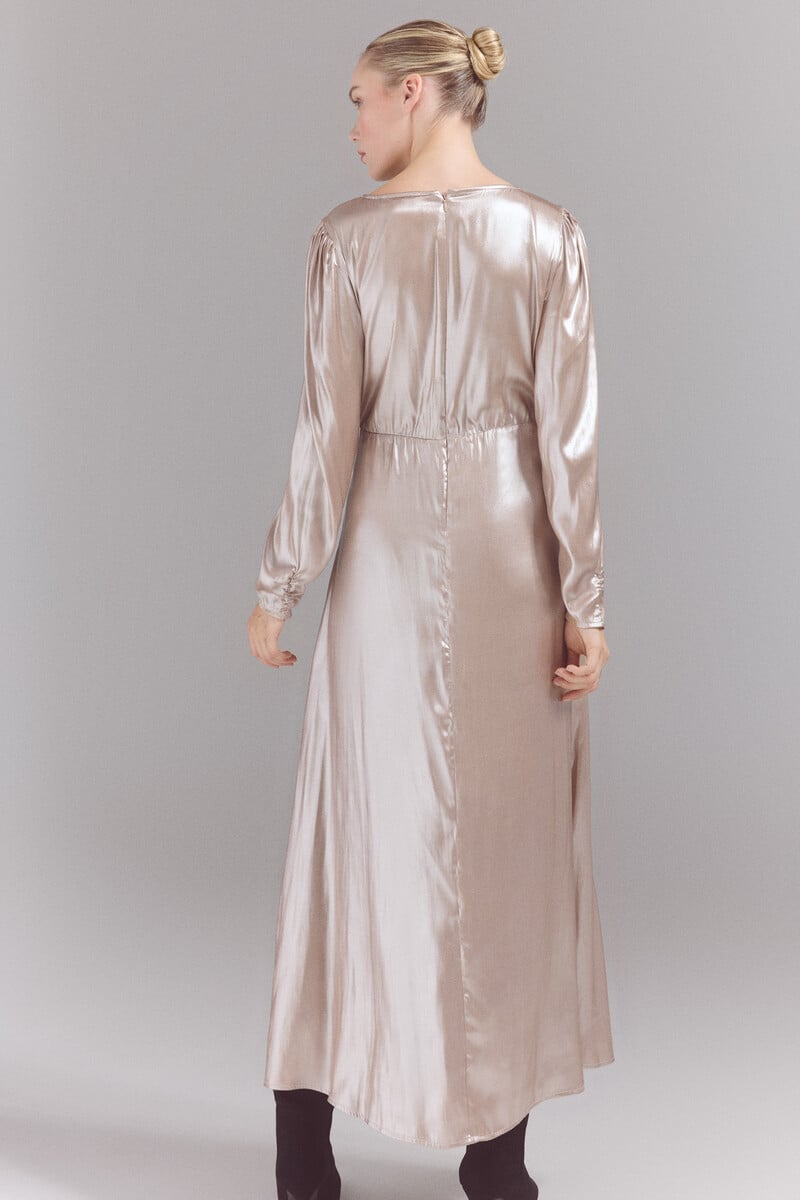 pedro del hierro Vestido tejido laminado plata Tienda