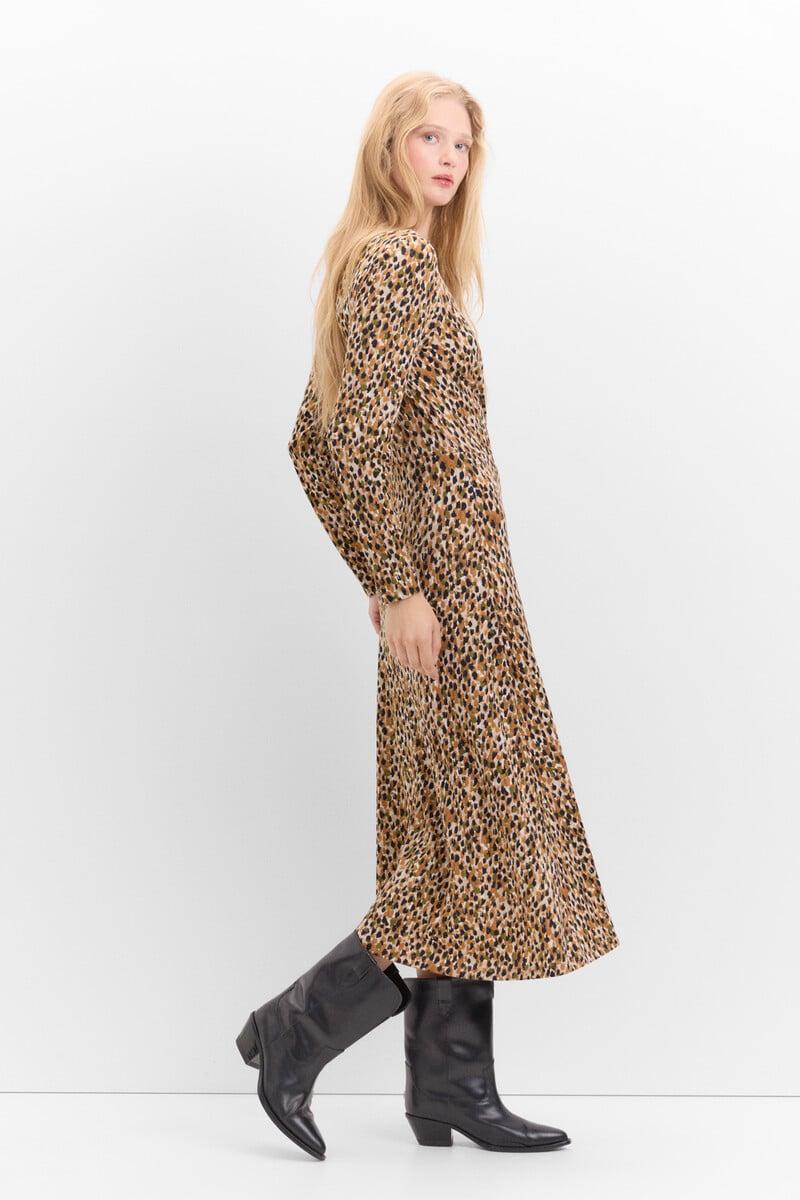 pedro del hierro Vestido con frunce delantero Liquidación
