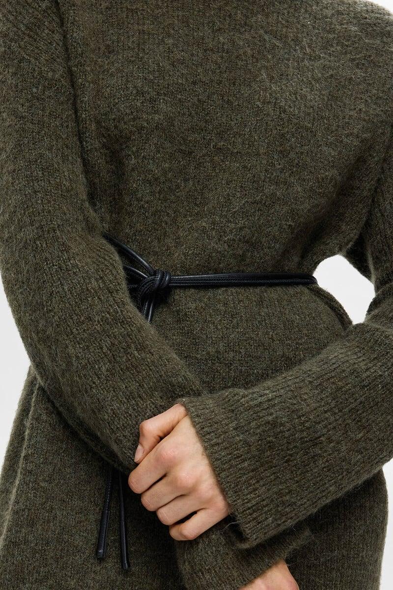 pedro del hierro Vestido Midi de cuello alto confeccionado con lana Merino Envío gratis