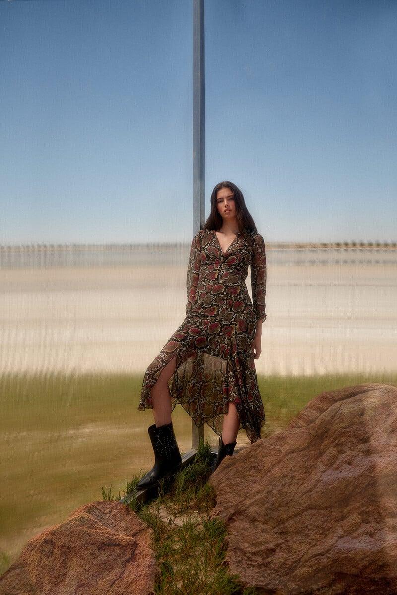 pedro del hierro Vestido estampado serpiente COMPRAR AHORA