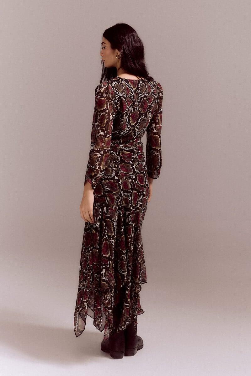 pedro del hierro Vestido estampado serpiente COMPRAR AHORA
