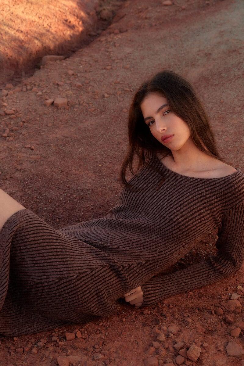 pedro del hierro Vestido punto canalé abertura Último día