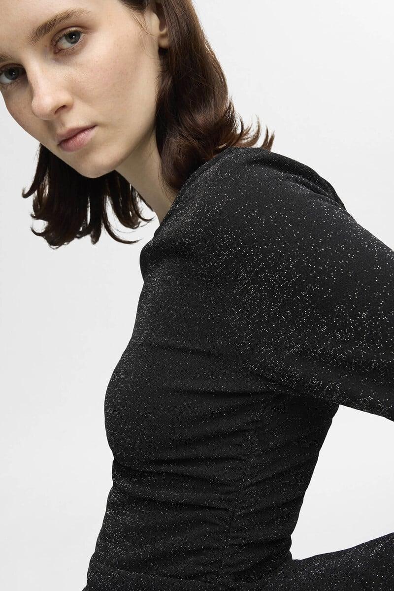 pedro del hierro Vestido largo con brillo y escote barco Precio de fábrica