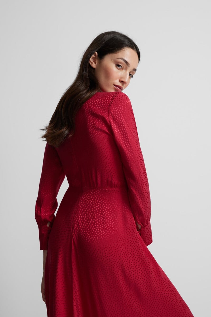 pedro del hierro Vestido largo nudo jacquard Promoción por tiempo limitado