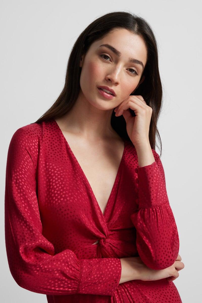 pedro del hierro Vestido largo nudo jacquard Promoción por tiempo limitado