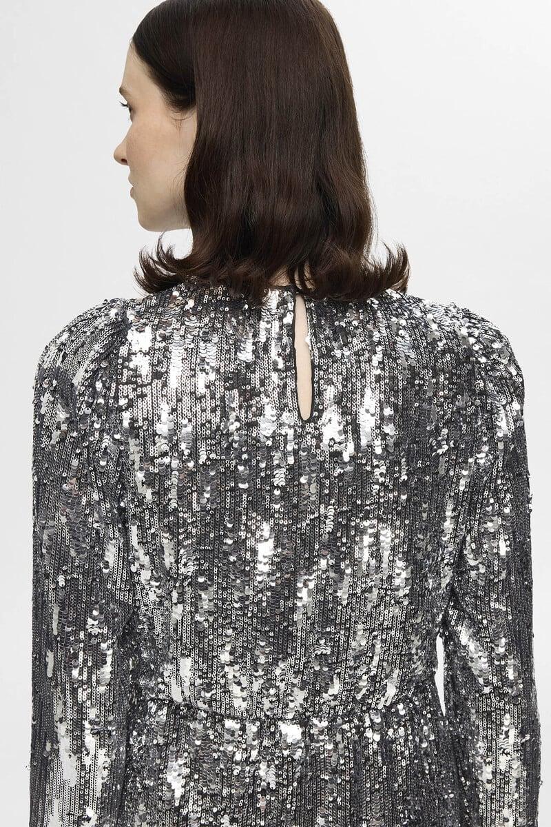pedro del hierro Vestido corto de lentejuelas confeccionado con materiales reciclados Oferta especial de fábrica
