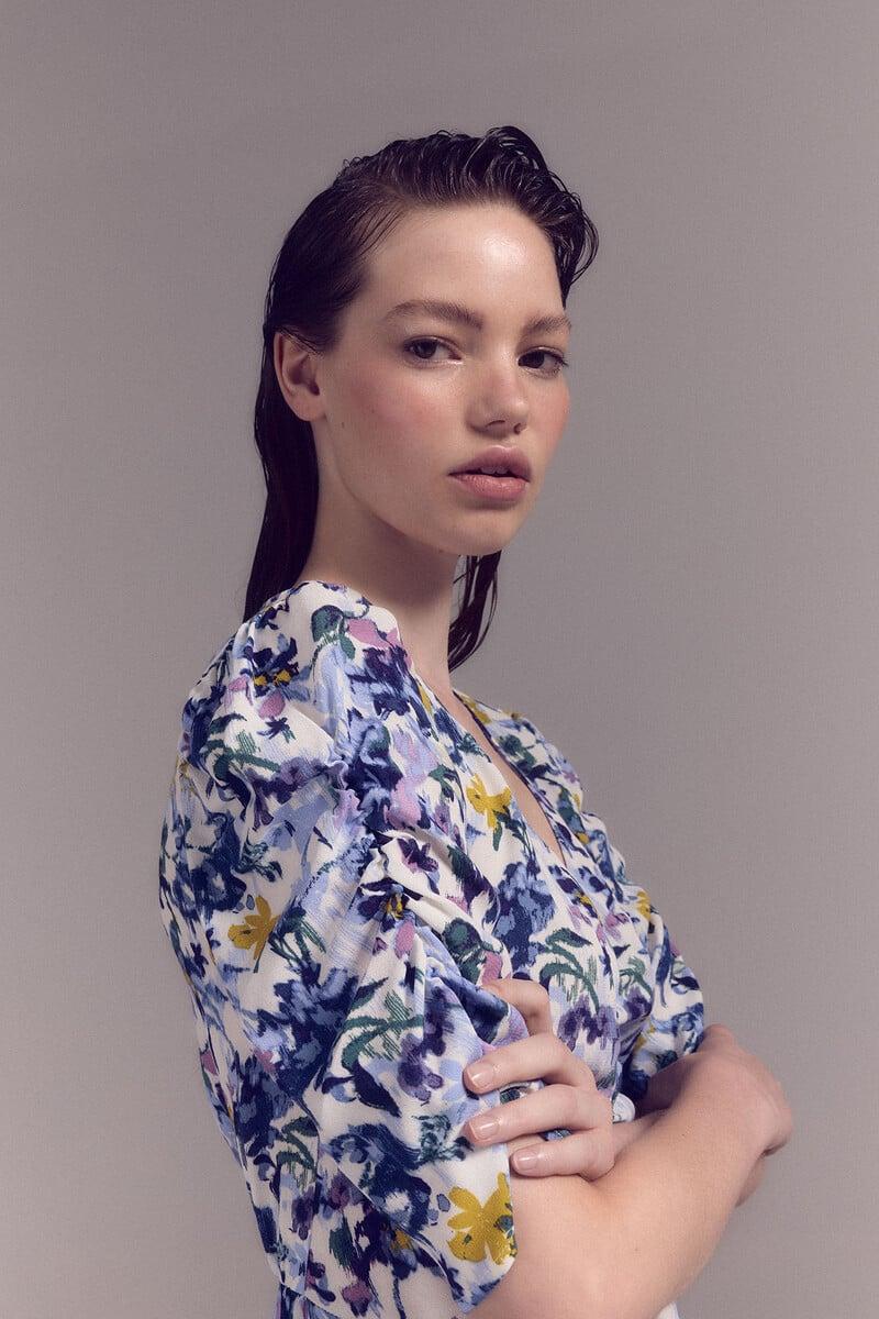 pedro del hierro Vestido estampado detalle fruncido Solo queda un día