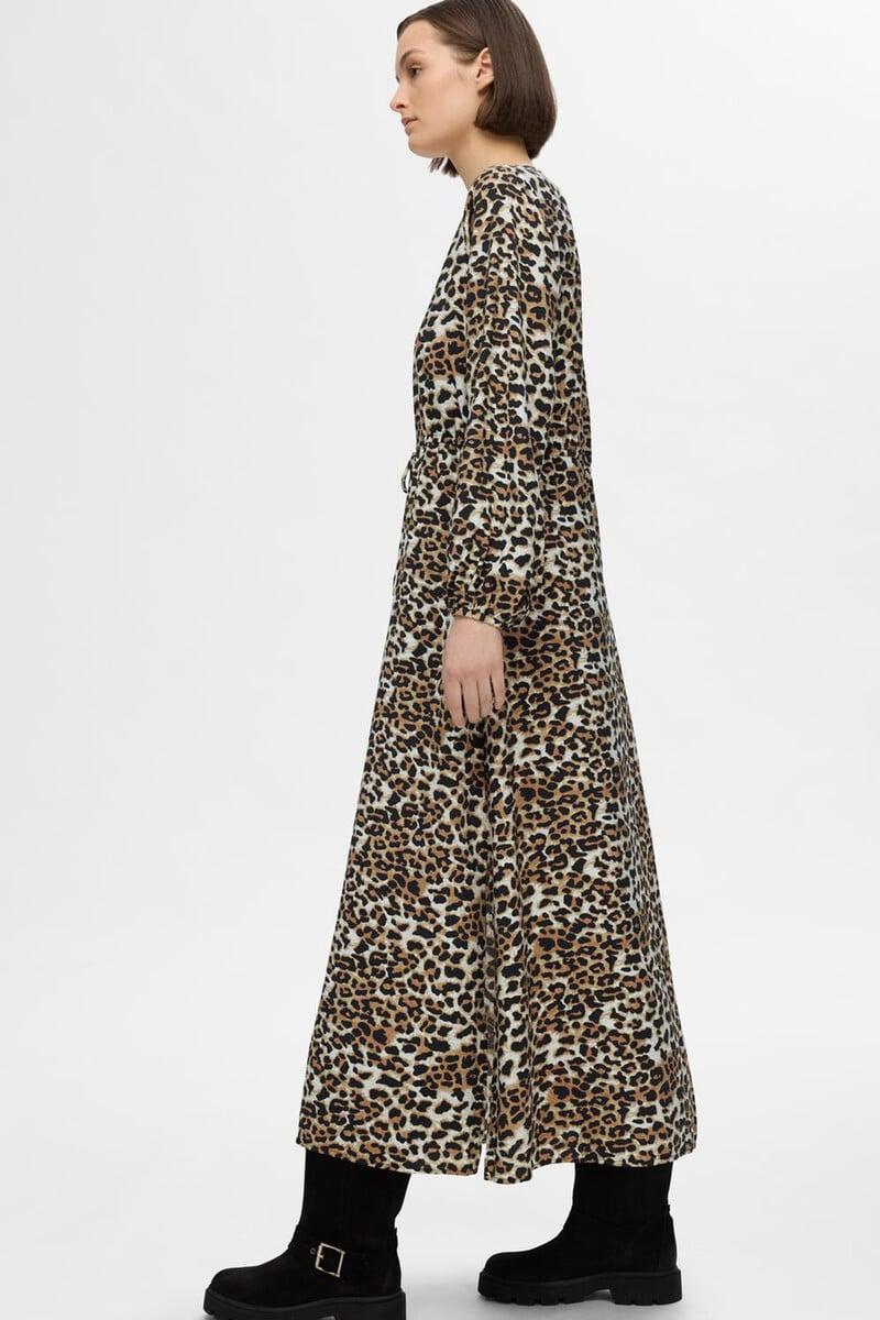 pedro del hierro Vestido de leopardo largo confeccionado con Lenzing ECOVERO Liquidación