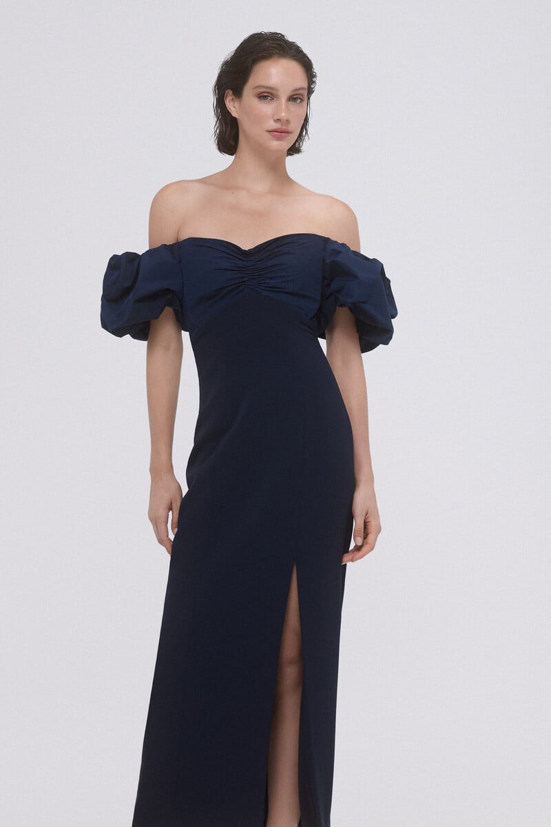 pedro del hierro Vestido ajustado con mangas abullonadas Precios de Black Friday