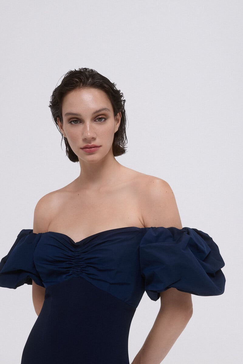 pedro del hierro Vestido ajustado con mangas abullonadas Precios de Black Friday