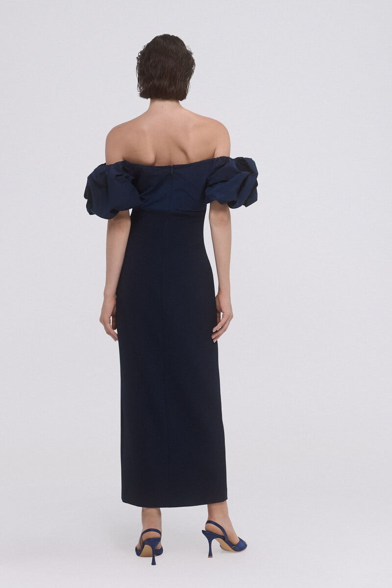 pedro del hierro Vestido ajustado con mangas abullonadas Precios de Black Friday