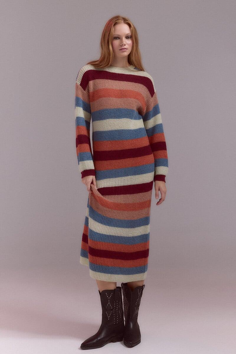 pedro del hierro Vestido punto rayas Libre de impuestos