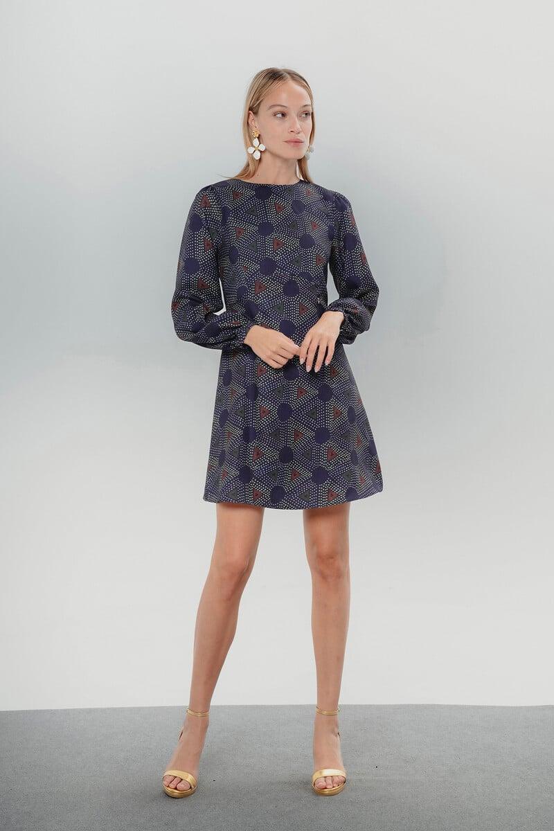pedro del hierro Vestido estampado geométrico Elisa Última moda