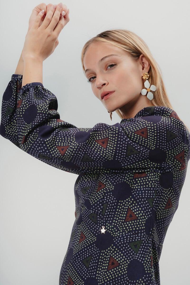 pedro del hierro Vestido estampado geométrico Elisa Última moda
