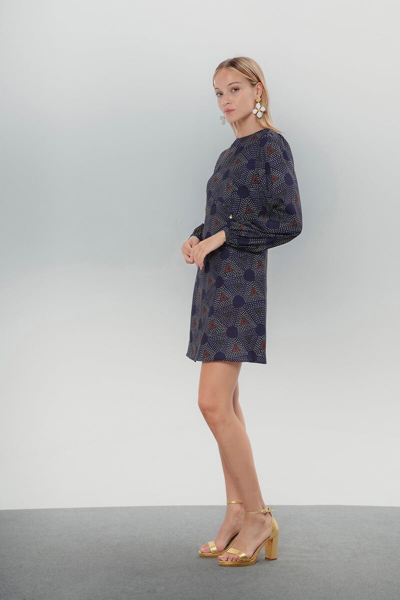 pedro del hierro Vestido estampado geométrico Elisa Última moda