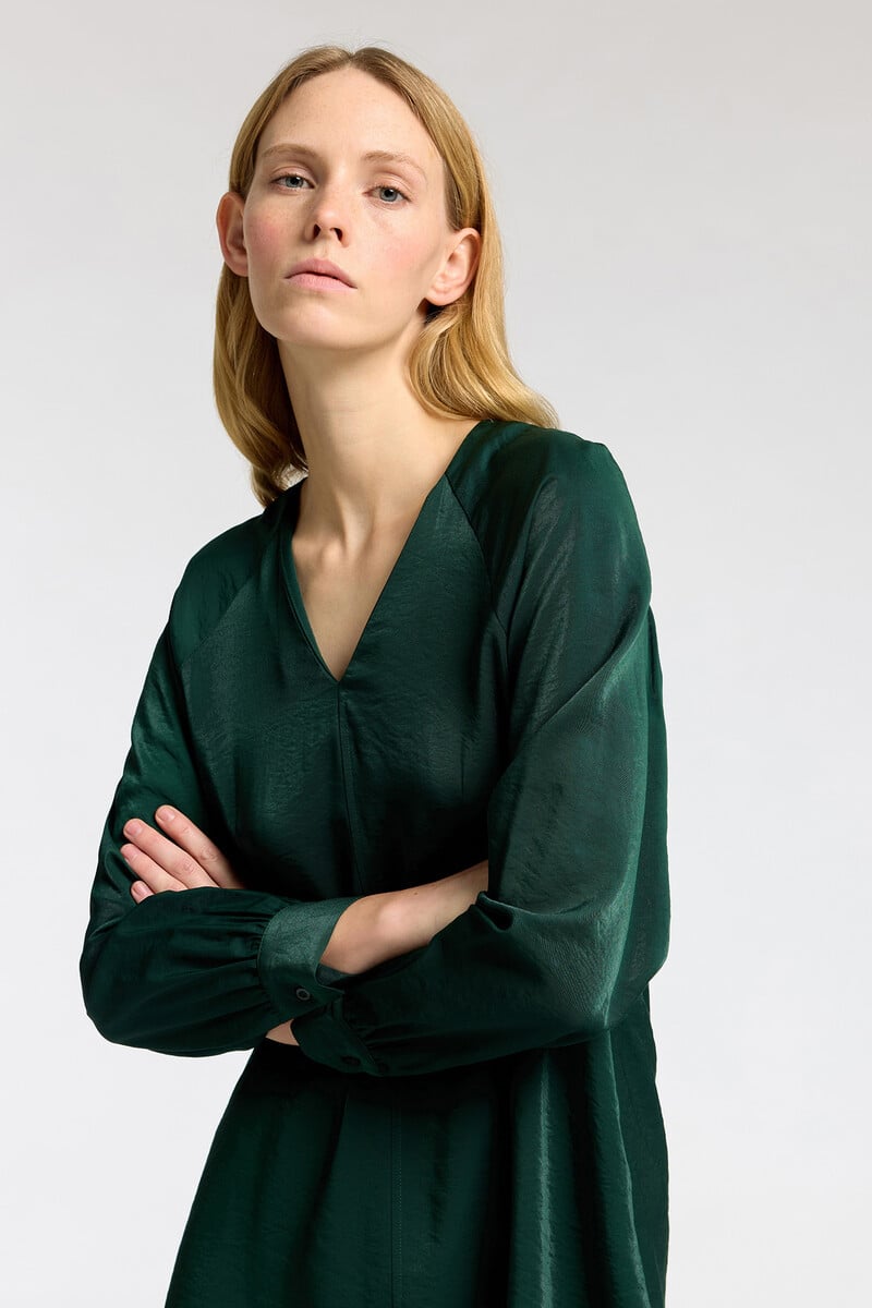 pedro del hierro Vestido corto de manga larga confeccionado con Lenzing Ecovero Ofertas especiales