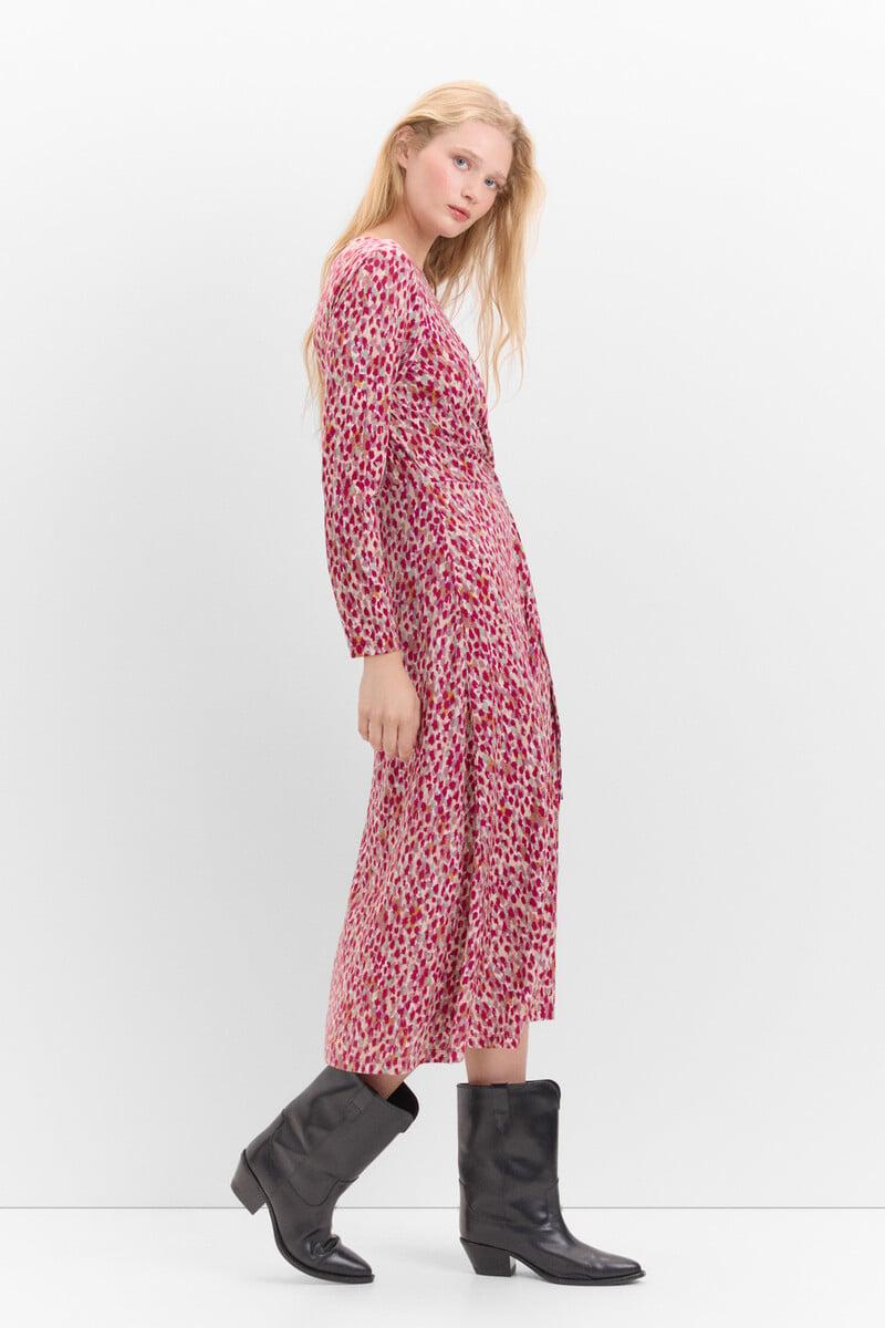 pedro del hierro Vestido con frunce delantero En línea