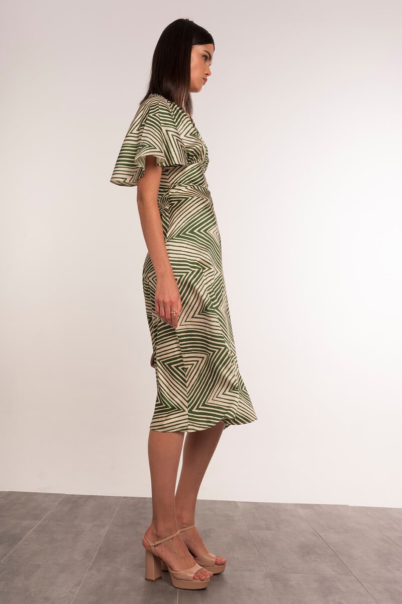pedro del hierro Vestido midi zigzag Tienda