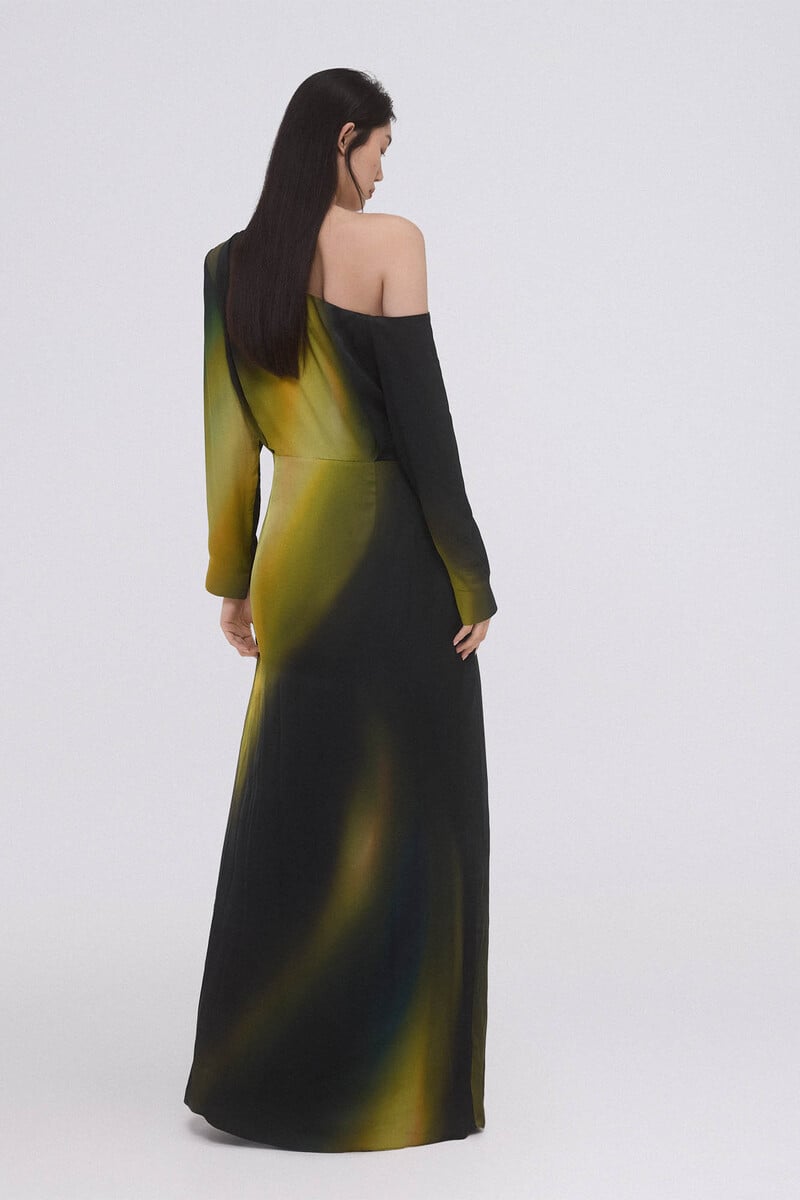 pedro del hierro Vestido estampado largo Liquidación