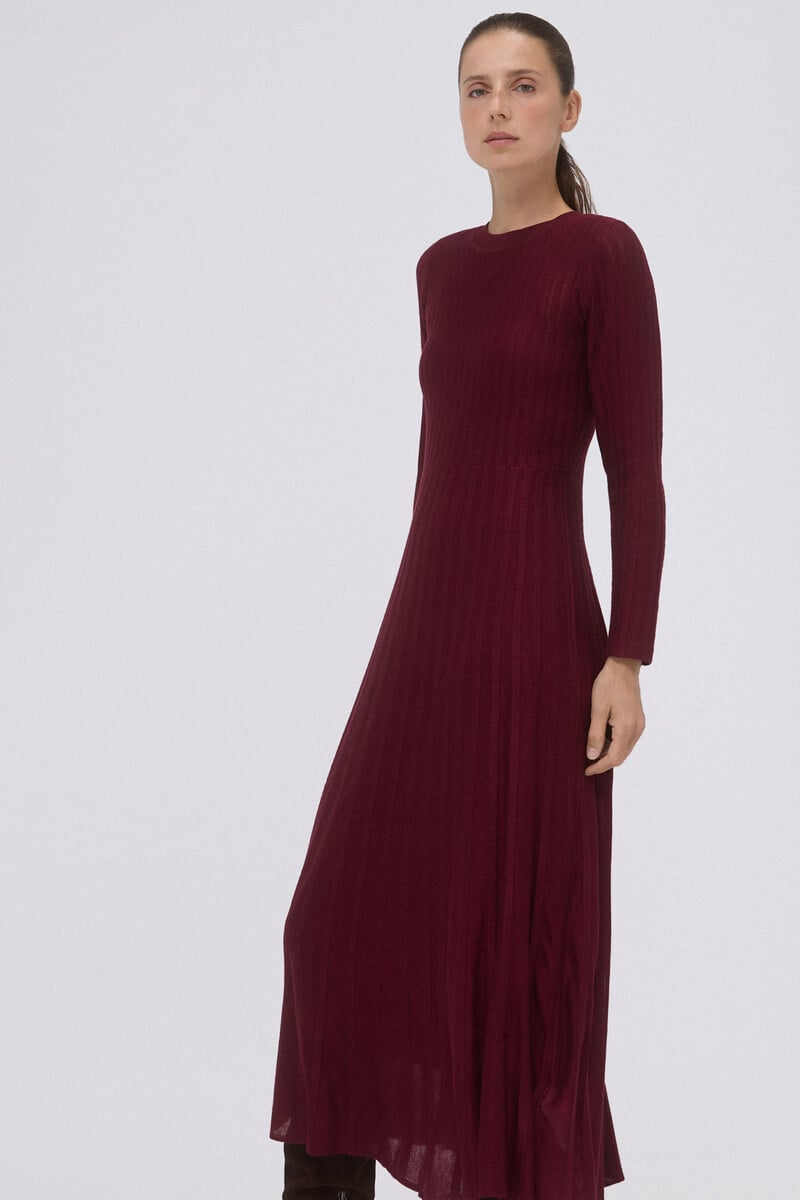 pedro del hierro Vestido de punto canalé Rebajas top