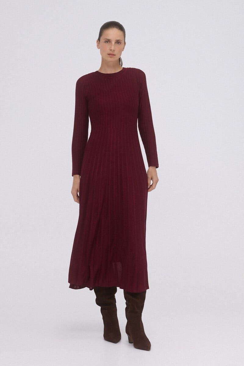 pedro del hierro Vestido de punto canalé Rebajas top