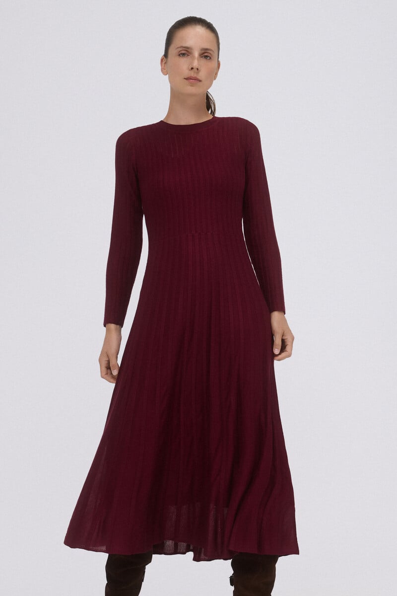 pedro del hierro Vestido de punto canalé Rebajas top