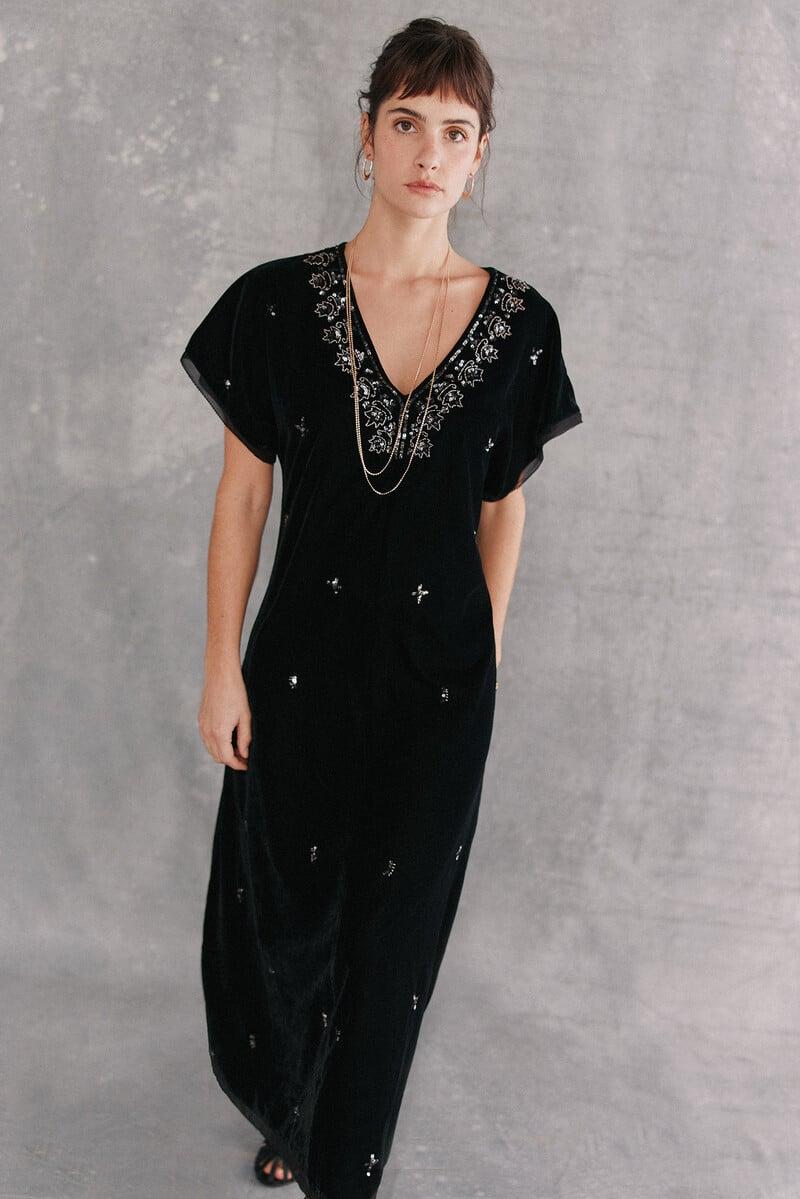 pedro del hierro Catia. Vestido bordado Últimos 3 días