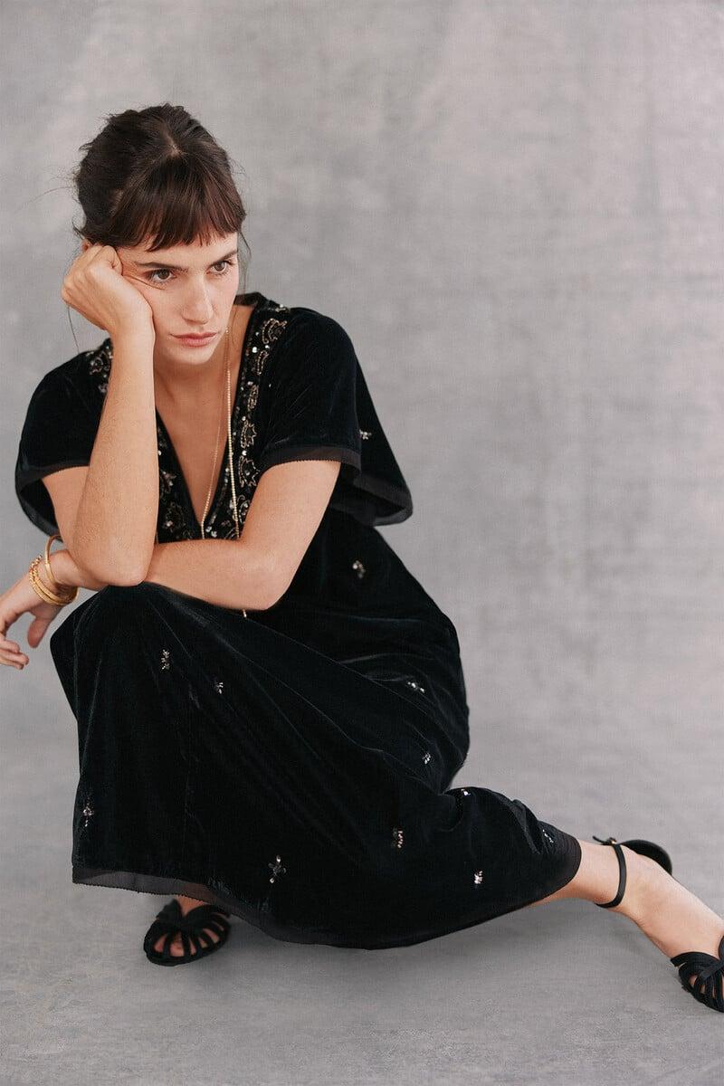 pedro del hierro Catia. Vestido bordado Últimos 3 días
