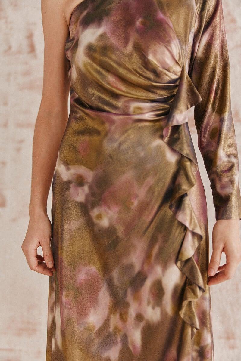 pedro del hierro Ricarda. Vestido asimétrico dorado ÚLTIMAS EDICIONES
