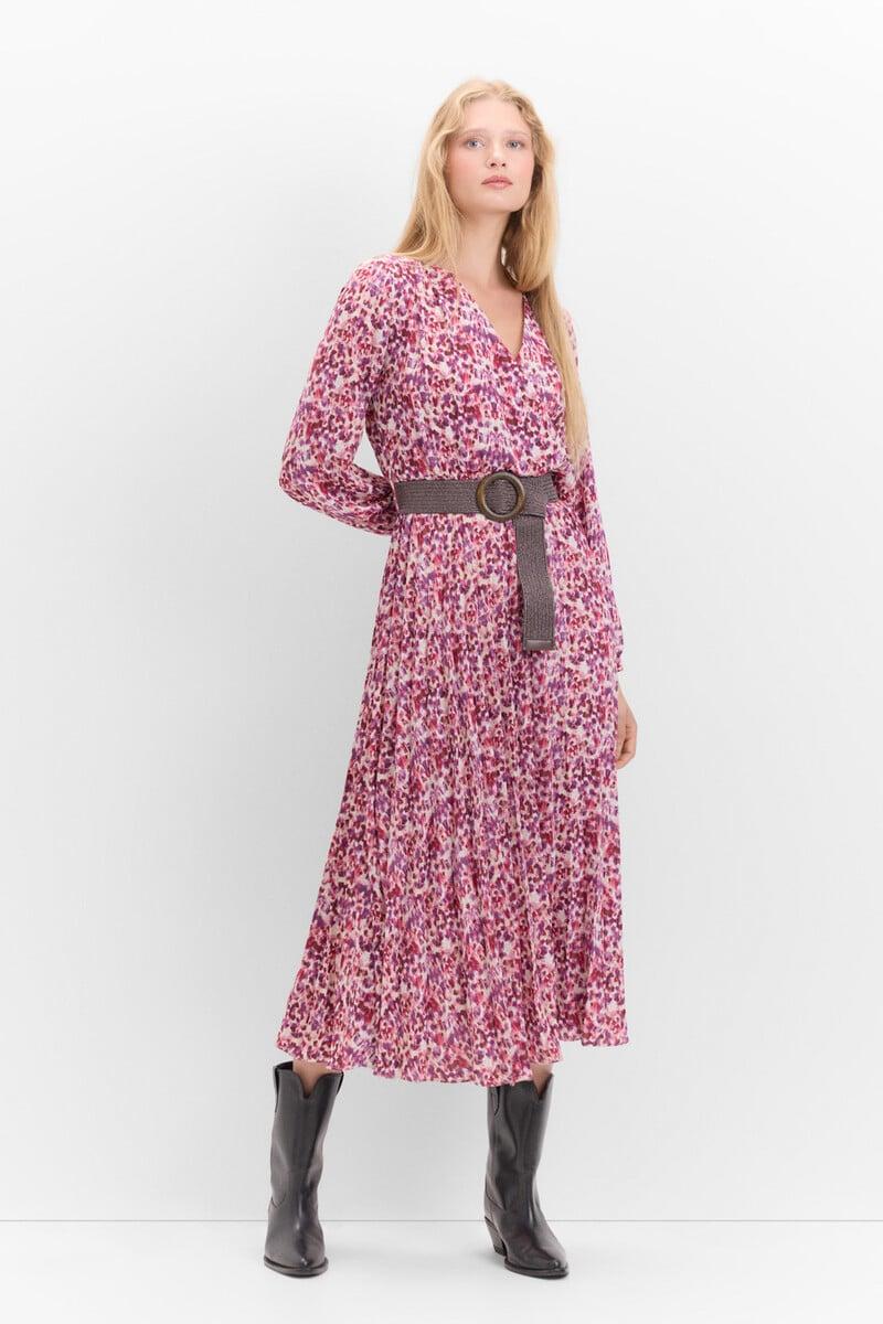 pedro del hierro Vestido falda plisada Promoción por tiempo limitado
