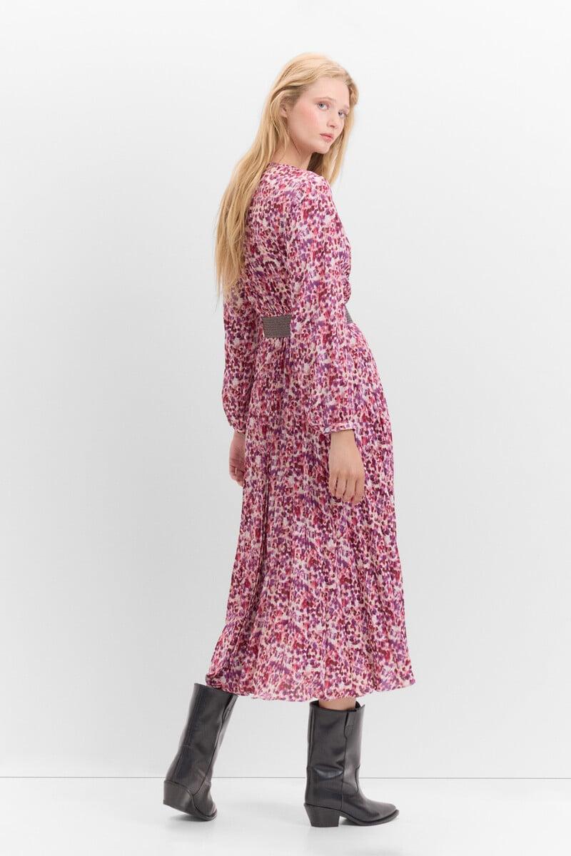 pedro del hierro Vestido falda plisada Promoción por tiempo limitado