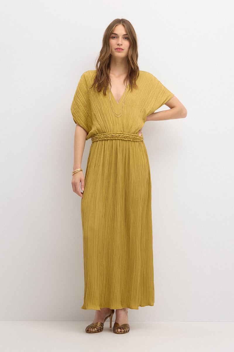 pedro del hierro Clara. Vestido plisado Promoción trimestral