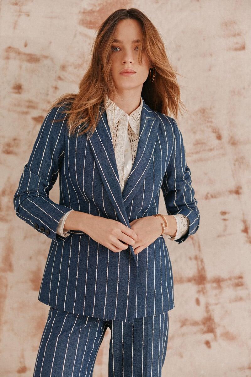 pedro del hierro Elvira. Blazer rayas Precios de Black Friday
