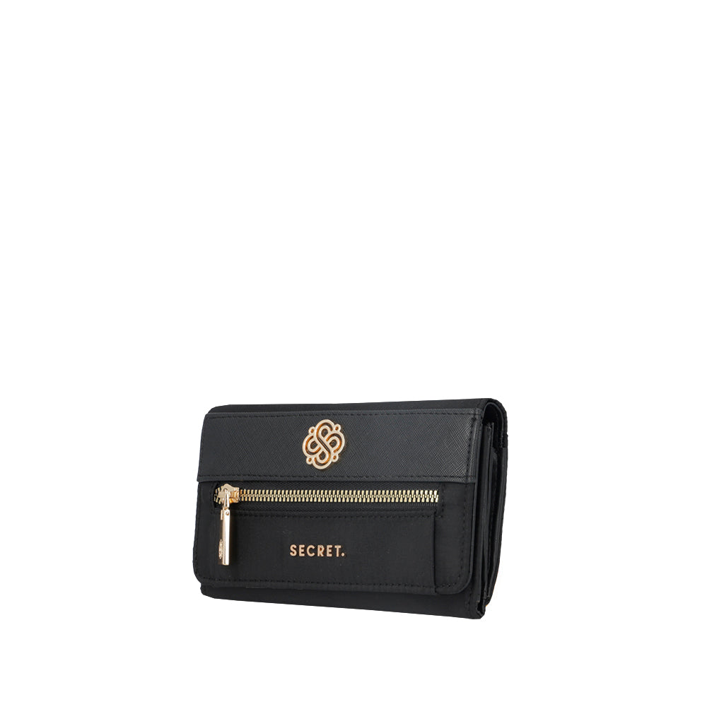 saxoline Billetera Zurich negra mediana Oferta especial