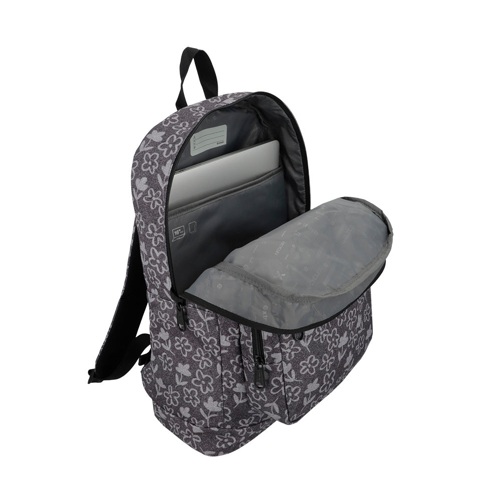saxoline Mochila para notebook 16" Everdale negra flores Tienda