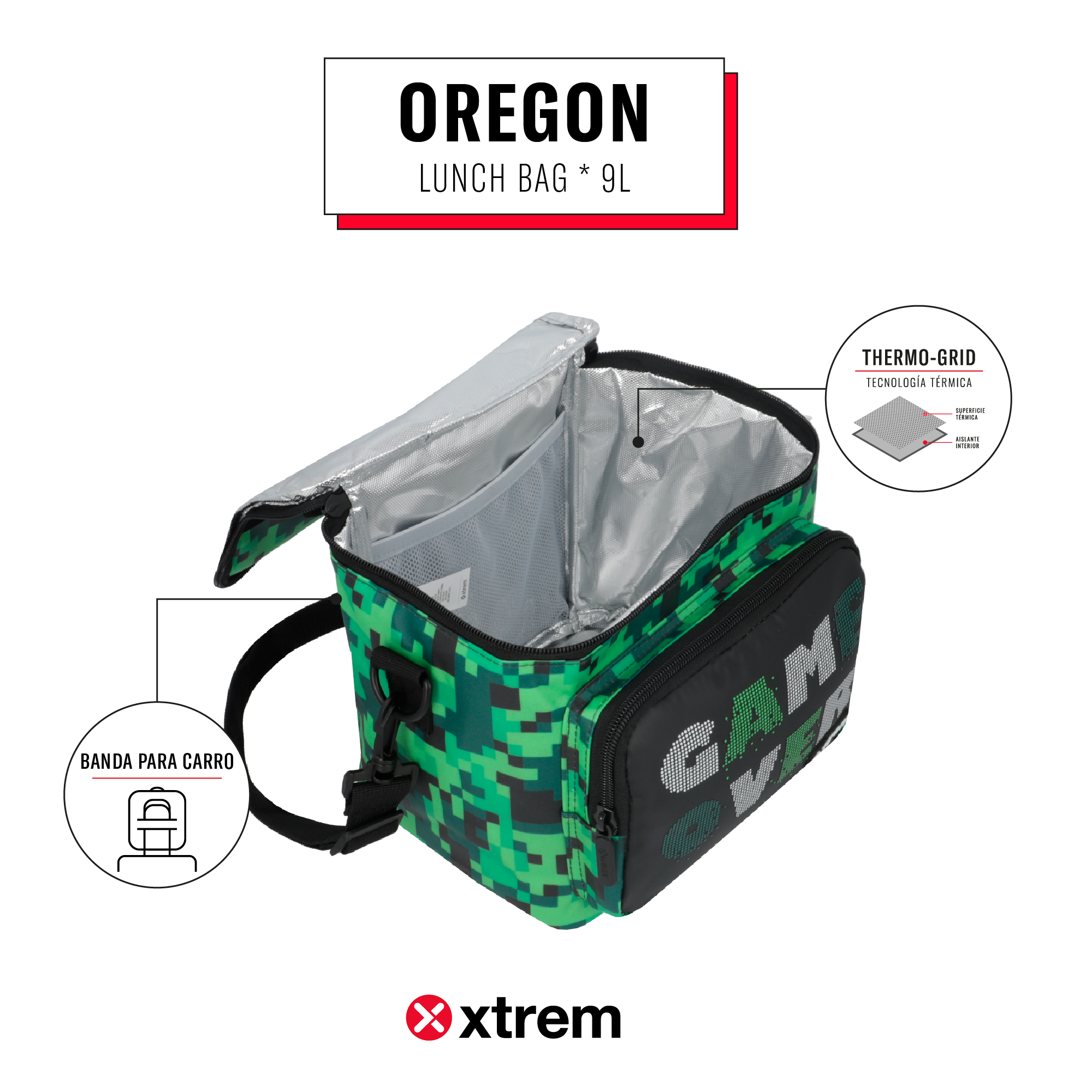 saxoline Lonchera térmica Oregon verde píxeles Rebajas online