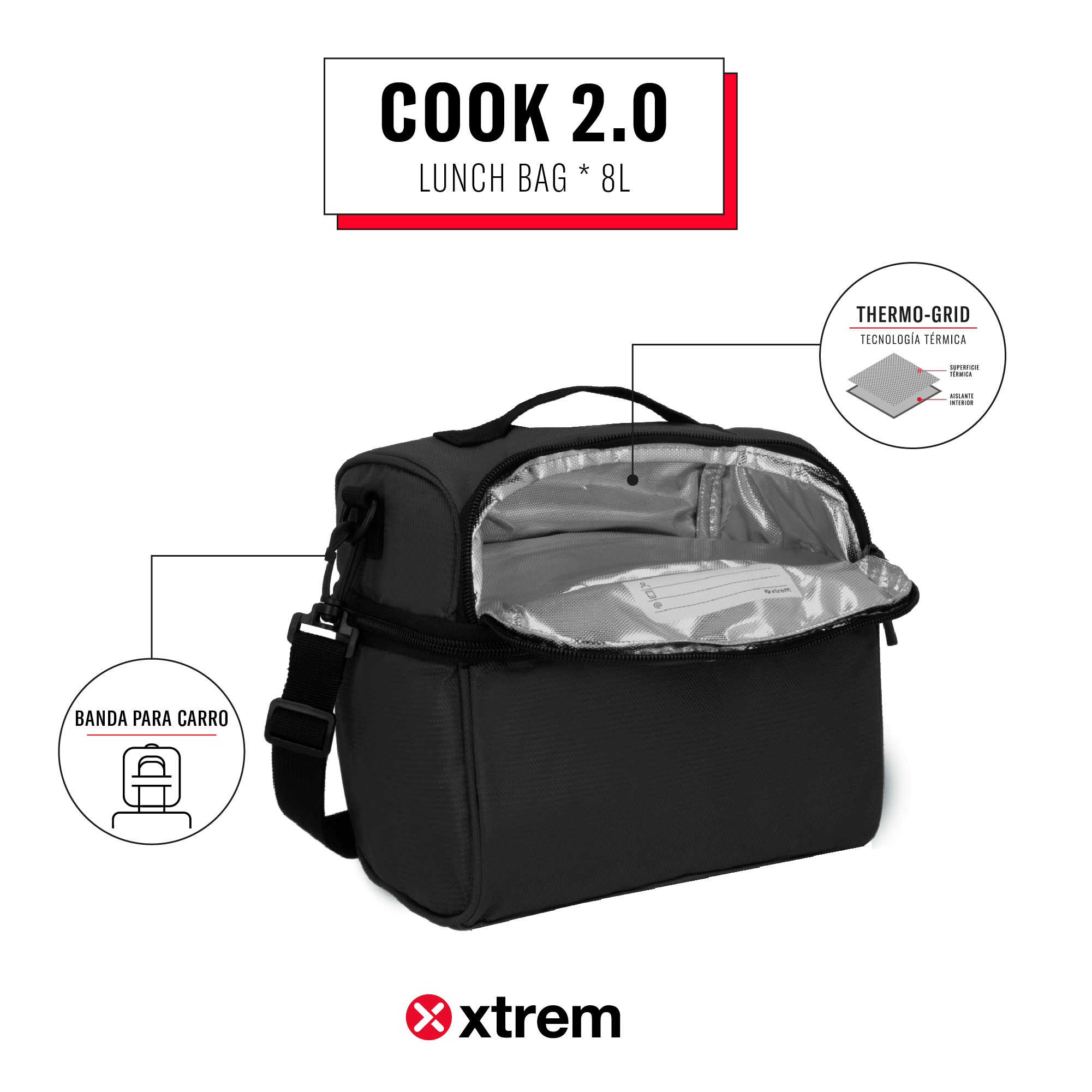 saxoline Lonchera térmica Cook 2.0 negra Últimos 3 días