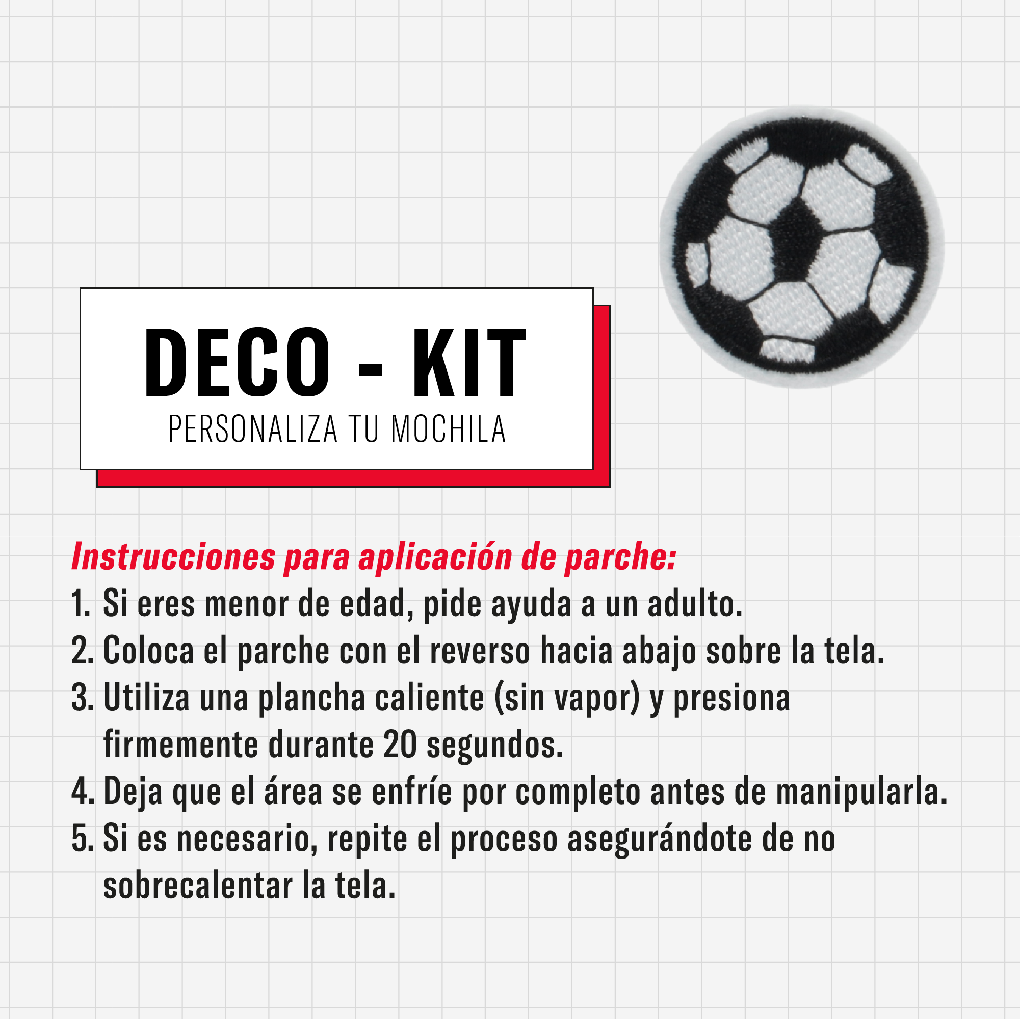saxoline Set personalización mochilas Deco-Kit fútbol Solo hoy