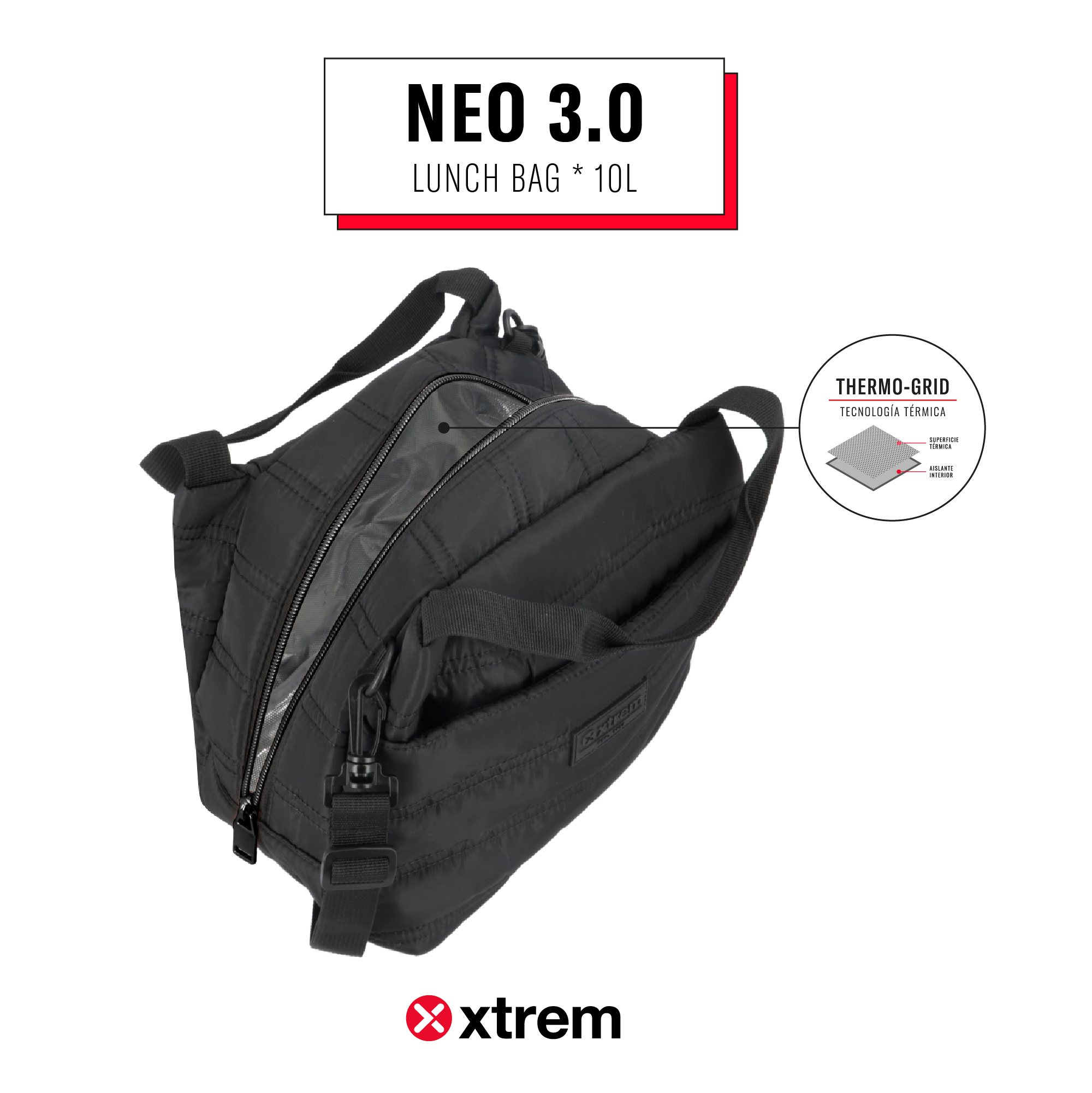 saxoline Lonchera térmica Neo 3.0 negra Promoción trimestral