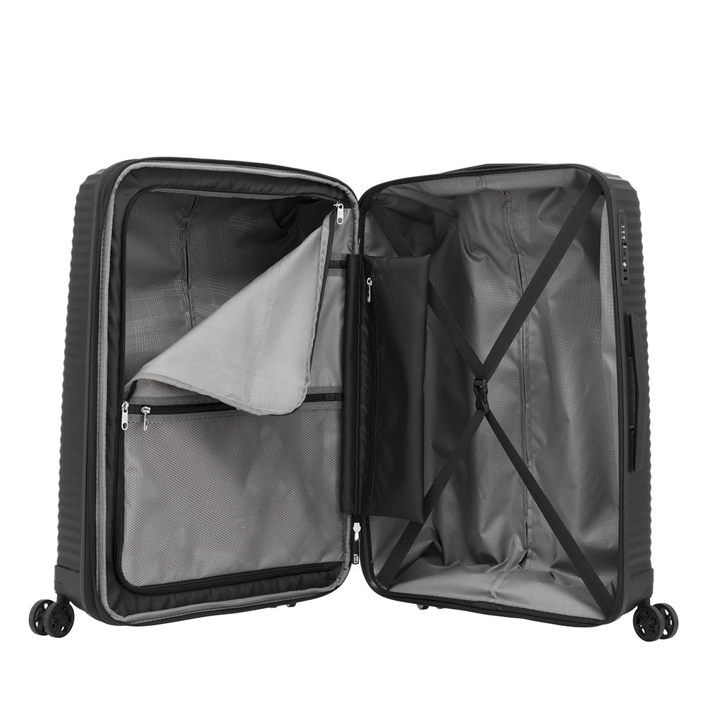 saxoline Maleta Varro Spinner 75/28 Exp Black L 94 Lts Limitado a 3 días