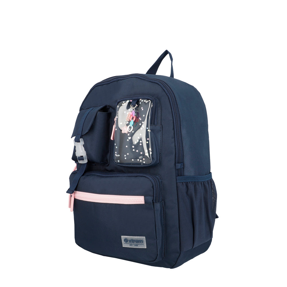 saxoline Mochila para notebook 15" Cleveland azul/rosada Precio ultrabajo