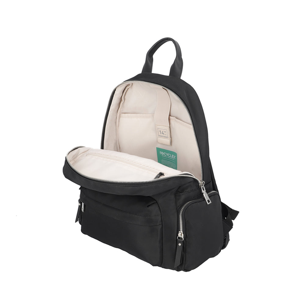 saxoline Mochila para notebook mujer Madison negro 14" Grandes descuentos
