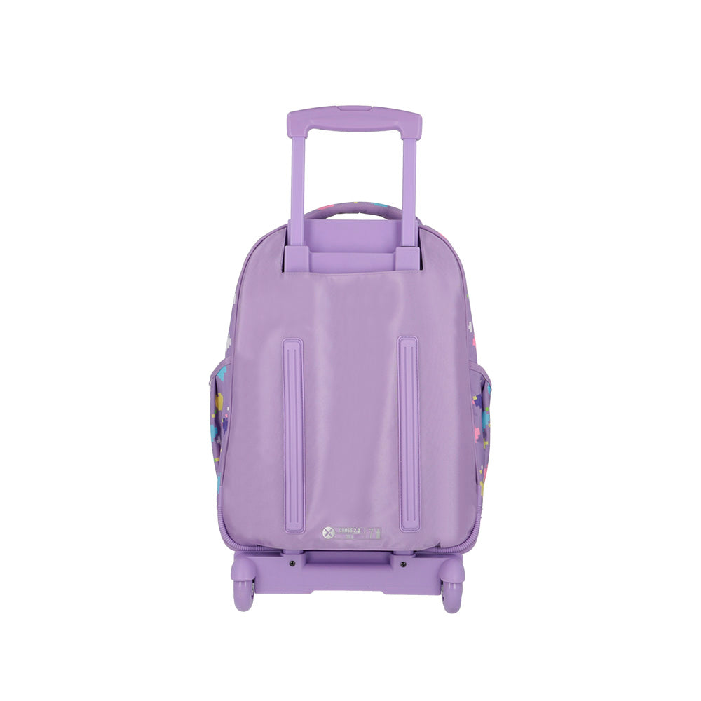 saxoline Mochila con ruedas Cross 2.0 lila gato Ofertas especiales