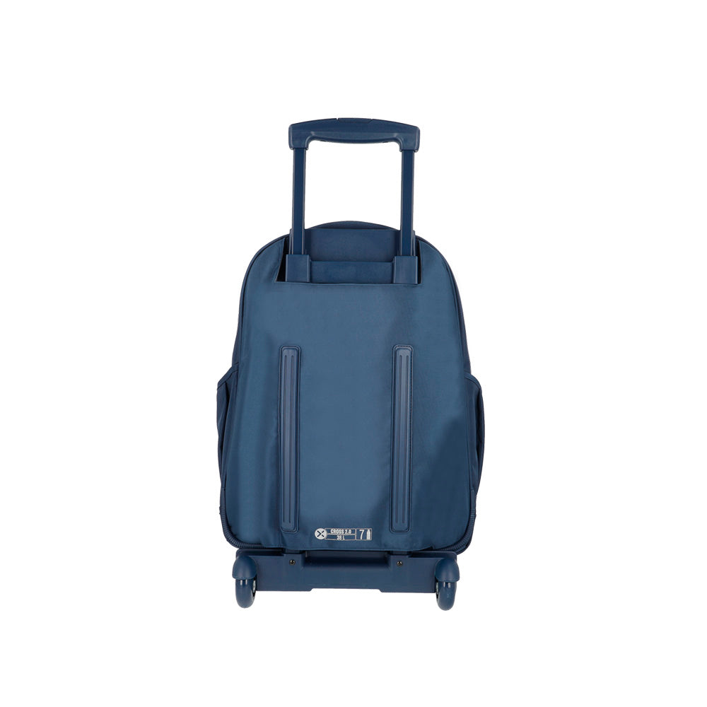 saxoline Mochila con ruedas Cross 2.0 azul marino Precio ultrabajo