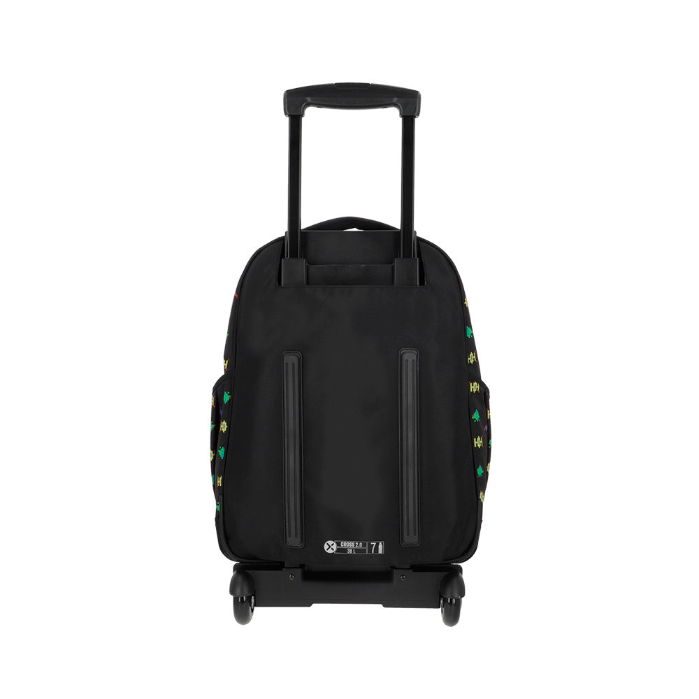 saxoline Mochila con ruedas Cross 2.0 negra arcade 2025